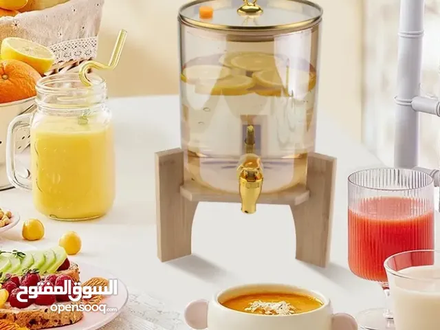 شاف عصير مميز 3.60 لتر زجاج قاعدة خشب + قاعدة حديد