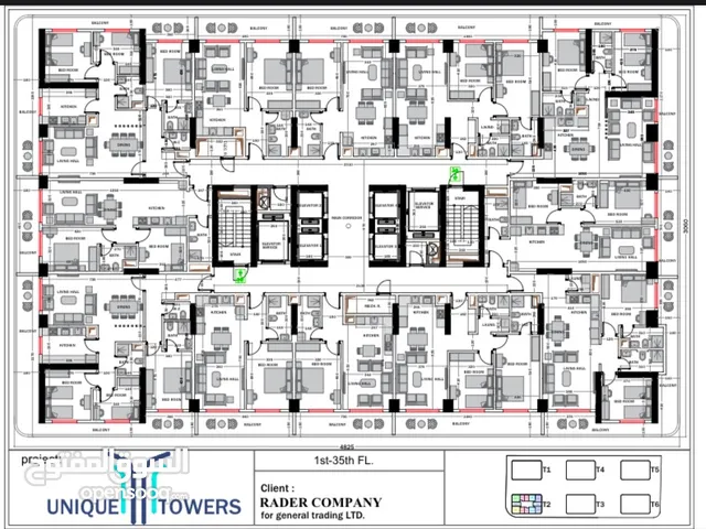 شقه فاخرة في أبراج يونيك –  كي فايندر للعقارات
