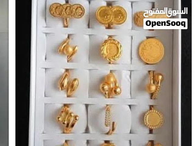 خواتم مطلي ذهب مكفول