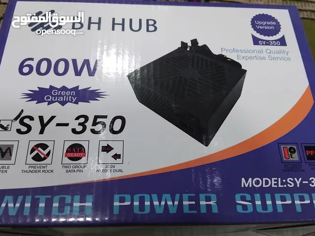 باور سبلاي مزود طاقه جيمنج لأجهزة الكومبيوتر بقدرة 600 واط BH HUB 600W DESKTOP GAMING POWER SUPPLY