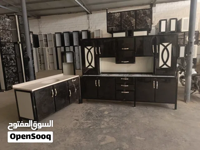كاونتر قياس مترين ونص ارضي وملحق مع سنگ مرمر