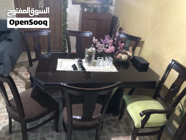 طاولة سفرة خشب زان بالكامل 6 كراسي