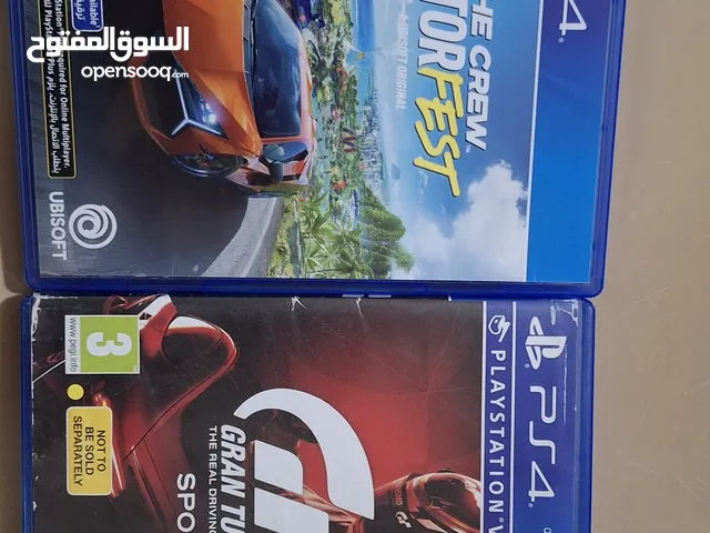 لعبة قران ترزمو سبورت و ذا كرو موتر فيست  the crew motorfest & gran turismo sport