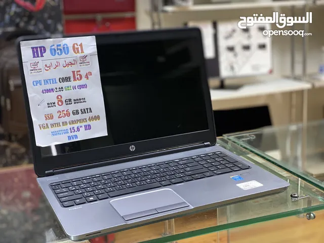 اتش بي مور5 جيل 4 رام8ج هارد SSD 256 شاشه 15.6 ممتاز للمنظومات و اعمال المكتبيه بضمان شهر