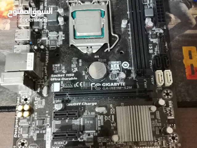 بورد gah81ms2h ddr3 مع معالج i3 جيل رابع