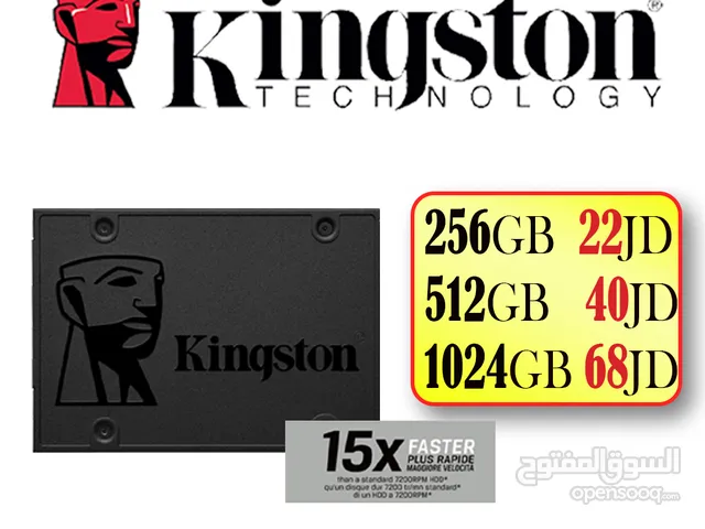 افضل الاسعار على 256G SSD KINGSTON KC600   وخدمة التركيب والسفتوير فقط 4 دنانير
