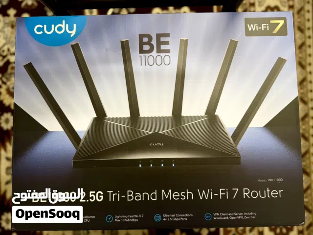 راوتر Cudy BE11000 Wifi 7 2.5G - نظافة 100٪ مع كامل الملحقات