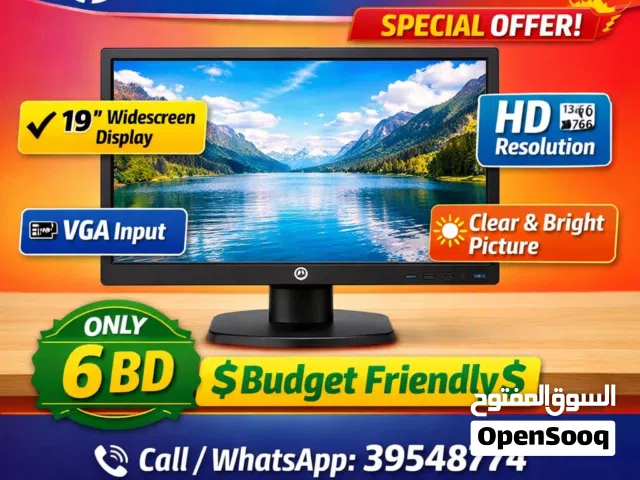 HP 19 Inch Wide LED Monitor – Perfect for Office & CCTV – 6 BD Call / WhatsApp