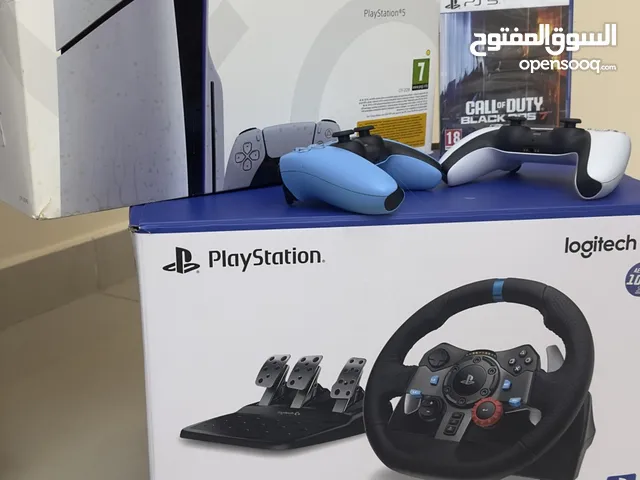 PlayStation 5 Slim Disc (UAE Version) With 2 Wireless Controllers And 1 CD Game + Warranty 1 Year