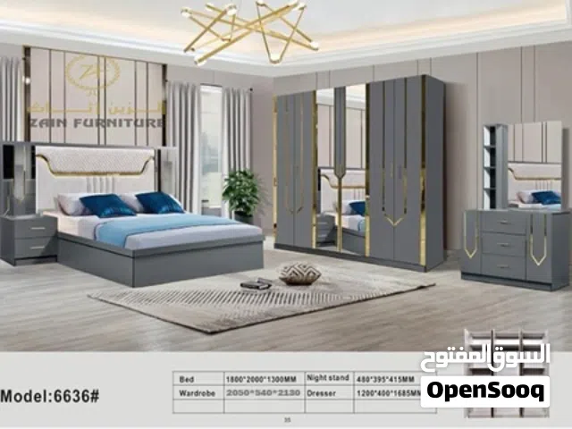 غرفہ نوم جدید مودیل 7قطع مع دوشق ترکیب شامل اوفر العسر