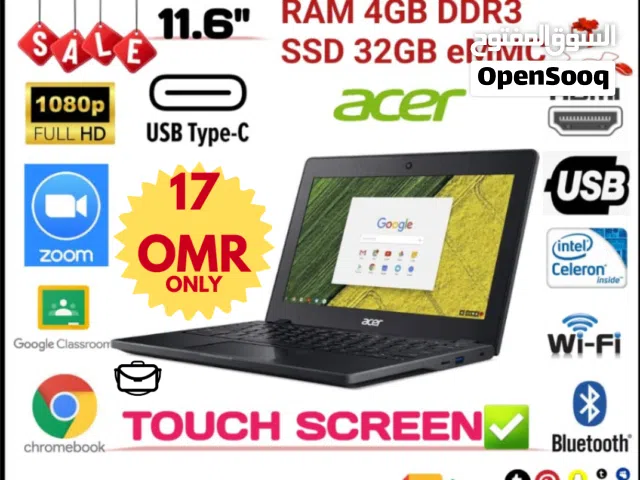 Used Acer 12-Inch chromebook with 4GB Storage and Charger and Bag- Excellent Condition