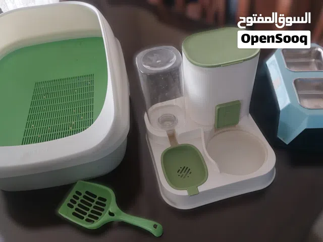 طقم قطط كامل (ليتر بوكس + أوعية + مشربية أتوماتيك)