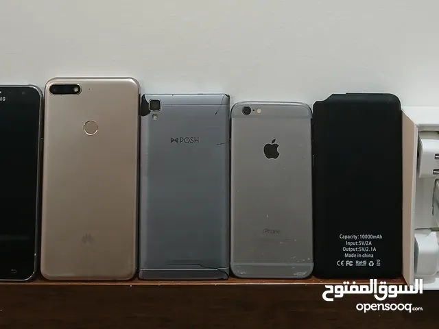 4 أجهزة قطع   IPHONE 6s   Samsung J7   Hawaii   Posh  +شاشة ردمي نوت 10 مكسورة + بور بانك زين