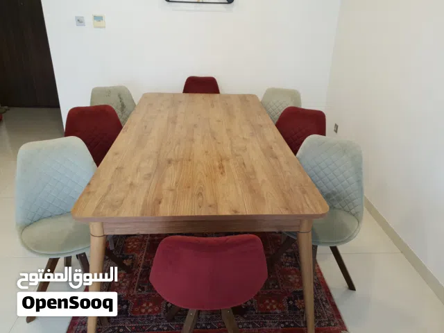 Urgent Sale modern 8 persons dinning set with 360_Degree rotating chairs