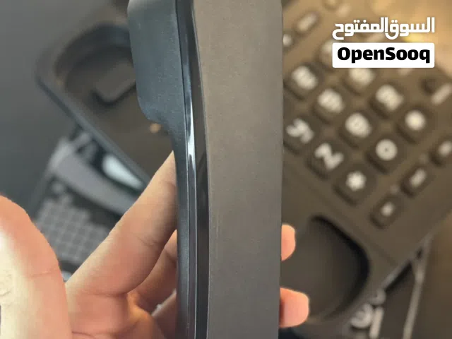هاتف أرضي أسود مستعمل جديد حالة ممتازة