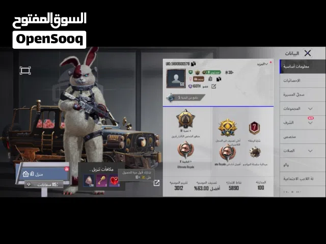 حساب ببجي للبيع