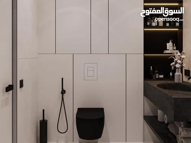 زر كرسي معلق مدفون بوجه سيراميك وشكل احترافي وجميل