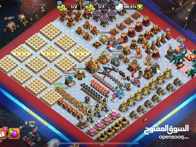حساب كلاش اوف كلانس تاون 16 ماكس
