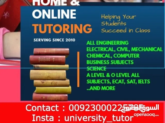 University and college tutor in Bahrain 24/7