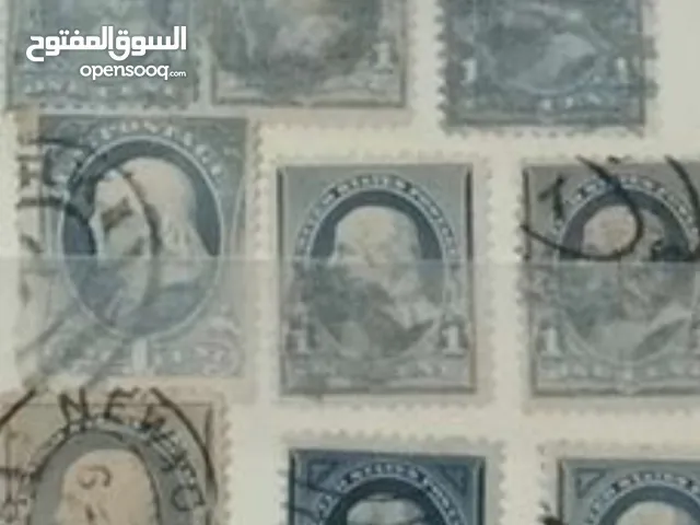 طوابع امريكية صفحة كاملة اختام والالوان مختلفة