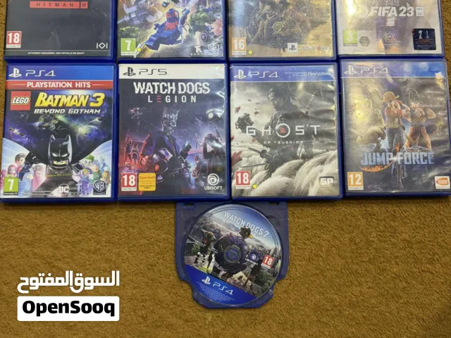 دسكات بلايستيشن فور وفايف للبيع بحاله ممتازه مع ضمان