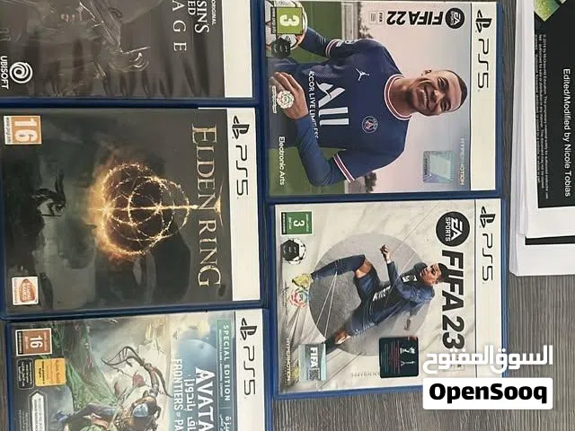 للبيع سيديات  PS5 جداد واي خدش يرجعو على ضمانتي!يوجد عرض اشتري الدن رينج وافاتار وفيفا 23 بي 50