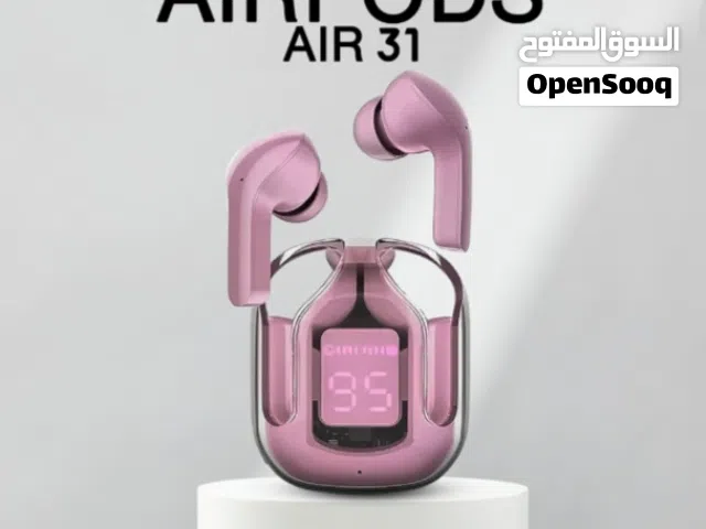 • استمتع بصوت نقي وواضح مع أيربودز إير 31! تصميم أنيق وصوت ستيريو عالي الجودة هيخليك تعيش تجربة صوتي