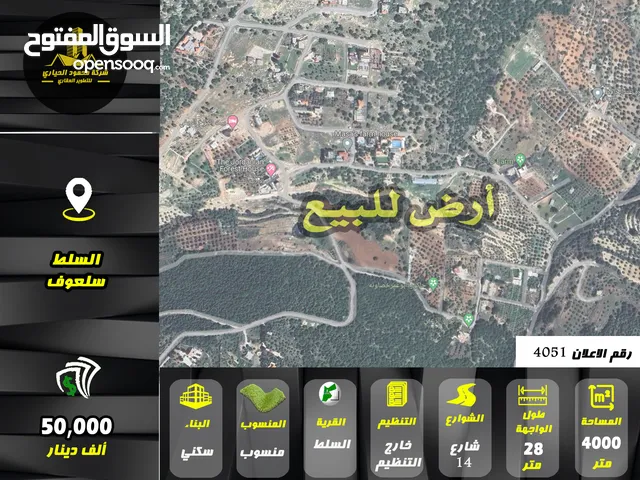 رقم الاعلان (4051) ارض زراعية للبيع في منطقة السلط