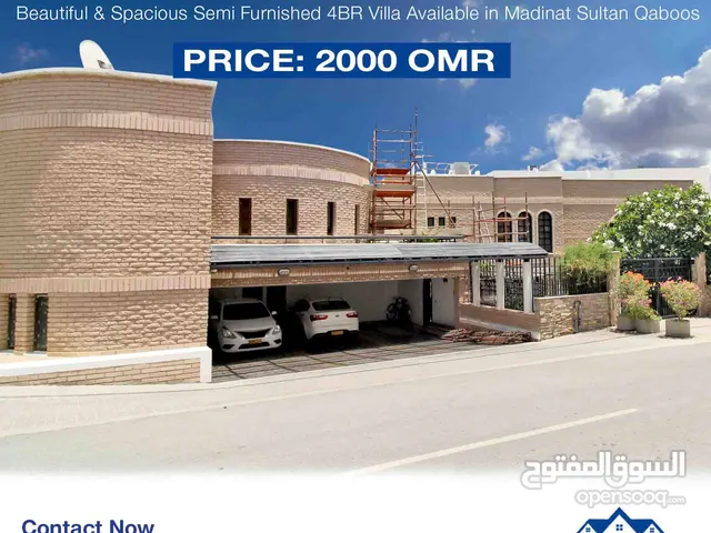Beautiful & Spacious Semi Furnished 4BR Villa Available for Rent in Madinat sultan Qaboos