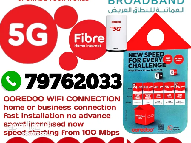 OOREDOO unlimited GB 5G connection