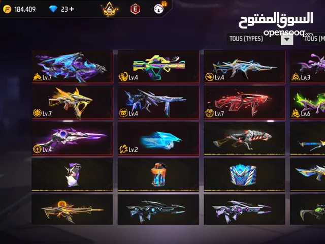 حساب فري فاير للبيع تيزي وزو