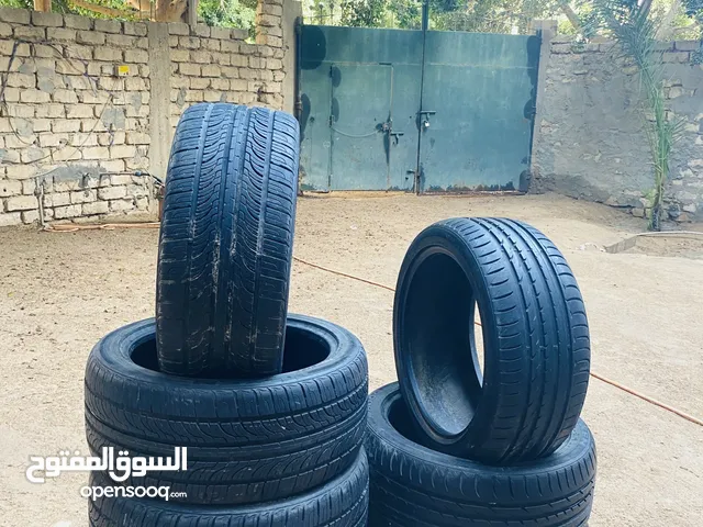 السلام عليكم ورحمة الله وبركاته اطارات أو عجلات مقاس 255/40/19للبيع 7 عجلات مستعملات باحاله الجديد ا