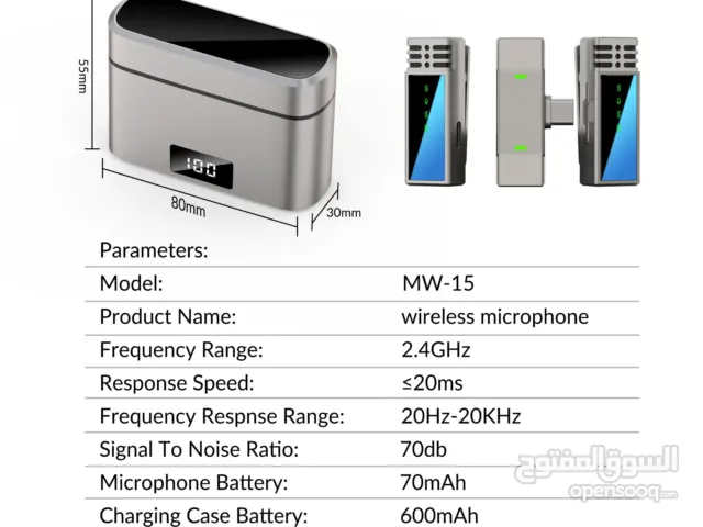 MW-15 – ميكروفون لاسلكي 2.4G للموبايل