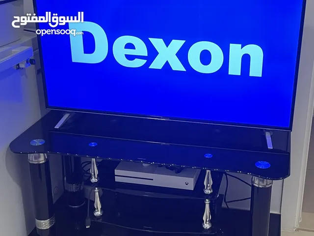 Dexon 43-Inch LED TV with Sleek Black Glass TV Table - Excellent Condition!