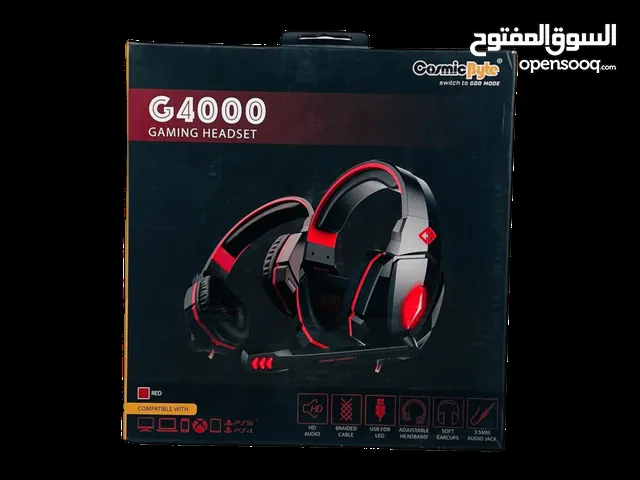سماعه محيطيه G4000 حمراء فخمه جدا