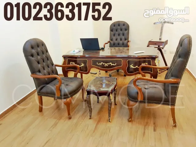 مكتب مدير كلاسيك خشب زان احمر روماني مطعم بالنحاس الاصلي اثاث مكتبي مكاتب مديرين office classic