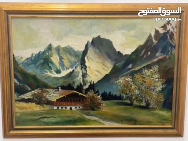 لوحة فنية : للرسام بيكمان في السويد قرية الفنان بيكمان عام 1943 أثناء الحرب العالمية الثانية