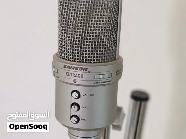 ميكروفون USB - Samson G-Track مع كرت صوت داخلي + Pop Filter + ستاند Ahuja DGN