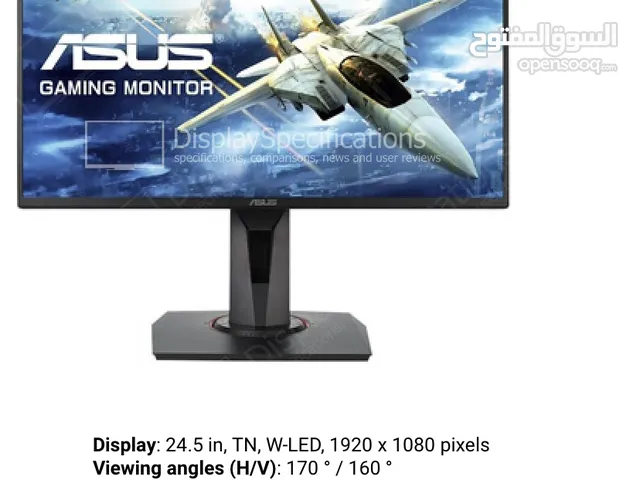 شاشة asus شبه جديده 165 hz