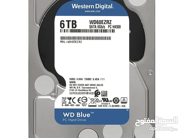 Western Digital Blue HDD Desktop Storage 6TB Surveillance 5400RPM SATA 6Gb