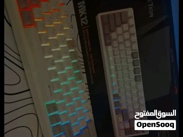 كيبورد ميكانيكل Meetion MK12 RGB - وايرلس/بلوتوث استعمال يومين فقط - شبه جديد 25 دينار قابل للتفاوض