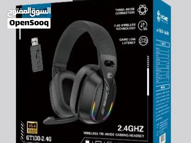 سماعات هيدسيت لاسلكي بلوتوث KOMC GT100 2.4GHZ STEREO SURROUND WIRELESS BLUETOOTH GAMING HEADSET