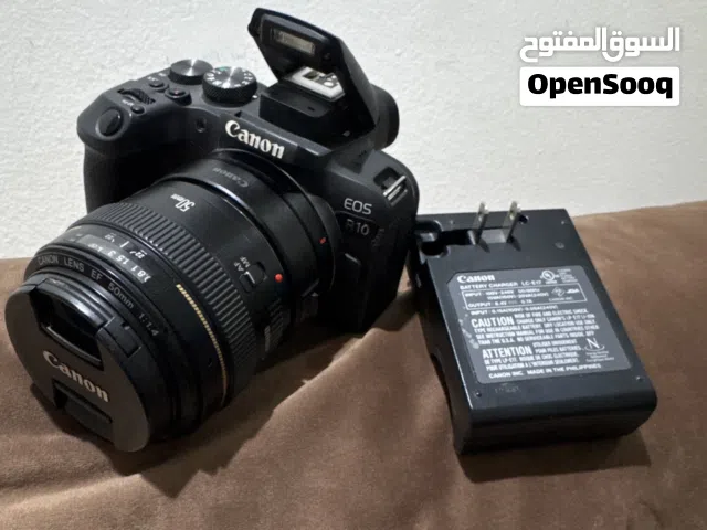 كانون R10 مع عدسة 1.4 50 وادابتر كانون اصلي وجنطة