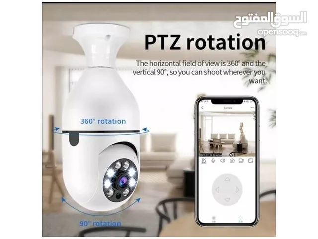 Caméra Sécurité Ampoule 1080P 360 Degrés عرض Panoramique Caméra WIFI Sans Fil Vision Nocturne
