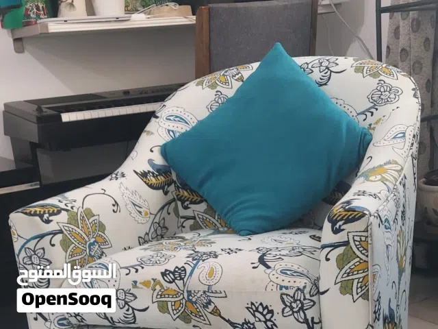 Single designer sofa with cushion