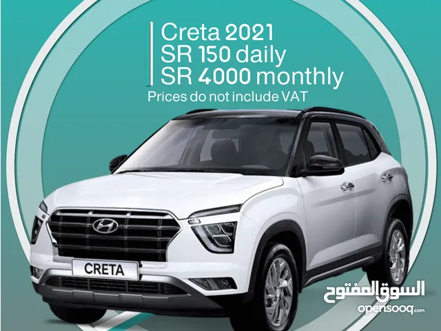 Hyundai Creta 2021 for rent in Dammam - Free delivery for monthly rental