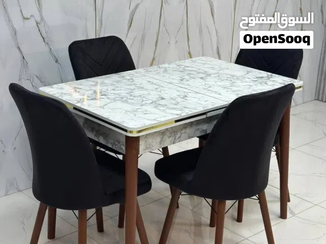 ميز طعام سلايد تركي صناعه متينه ومميزه مع اربع كراسي