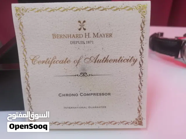 ساعة للبيع: لهواة أقتناء الساعات المميزة والانيقة ومحدودة الاصدار ساعة ماركة Bernhard H mayer الساعة