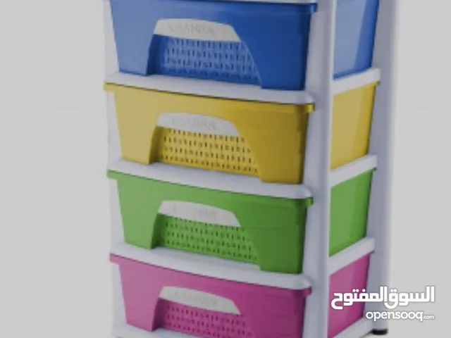 ادراج بلاستيك بالوان متعدده بحاله ممتازه خزانه بلاستيك بحاله ممتازه