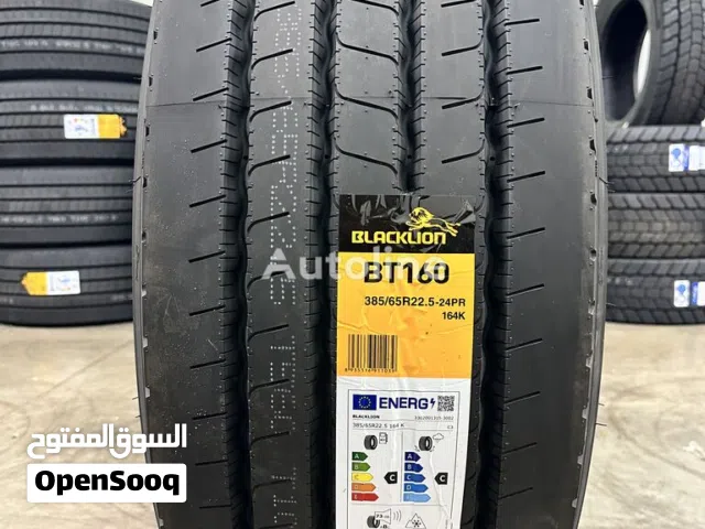 اطار اطارات جنيو بلاك ليون 385/65/22.5 24PR اطارات جودة عالية ضمان سنة  لصحاب المسافات الطويلة